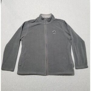 Beverly Hills Polo Club Fleece Jacket Mens Large Gray‎ Full Zipper Pockets